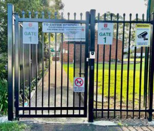 Boston Security _Sydney NSW_Swing Gate with Signage